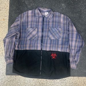 Thrash-Metal Flannel Jacket Zip up